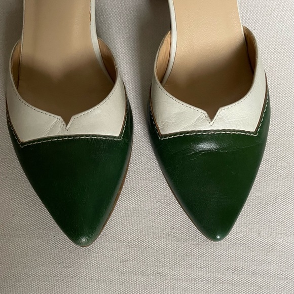 Fidji Sandals in colorblock green/ white size 37 (6.5 US) - Picture 2 of 7